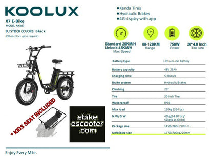 KOOLUX X7 + CARGO KIDS KIT